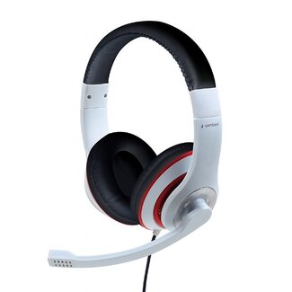 Gembird Gembird comfortabele stereo on-ear headset - 1x 3,5mm Jack 4-polig / wit/zwart/rood - 1,8 meter