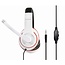 Gembird comfortabele stereo on-ear headset - 1x 3,5mm Jack 4-polig / wit/zwart/rood - 1,8 meter