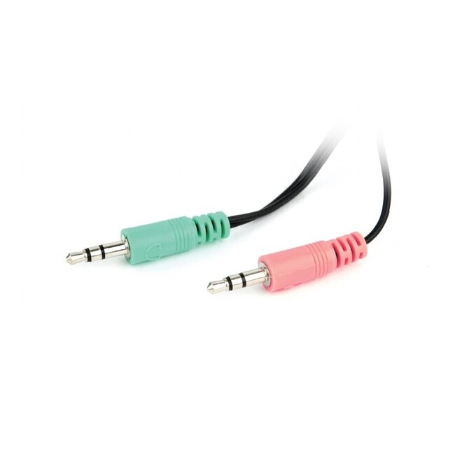 Gembird stereo on-ear headset - 2x 3,5mm Jack / zwart - 1,8 meter
