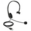 DeLOCK super lichtgewicht mono on-ear headset - USB-A / zwart - 2,4 meter