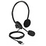 DeLOCK super lichtgewicht stereo on-ear headset - USB-A / zwart - 2,4 meter