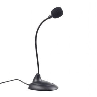 Gembird Gembird desk microfoon met lange flexibele nek - 1x 3,5mm Jack / zwart - 2 meter