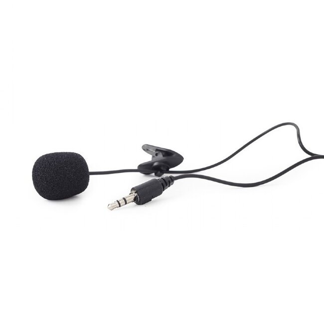 Gembird clip-on microfoon - 1x 3,5mm Jack / zwart - 2 meter