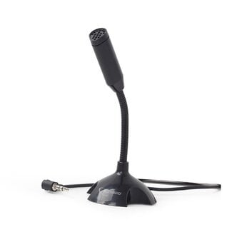 Gembird Gembird desk microfoon met korte flexibele nek - 1x 3,5mm Jack / zwart - 1,1 meter
