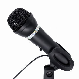 Gembird Gembird condensator microfoon met bureaustandaard - 1x 3,5mm Jack / zwart - 1,3 meter
