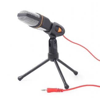 Gembird Gembird condensator microfoon met tripod standaard - 1x 3,5mm Jack / zwart - 1,2 meter