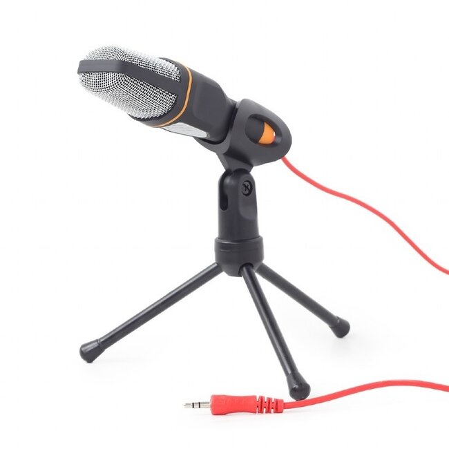 Gembird condensator microfoon met tripod standaard - 1x 3,5mm Jack / zwart - 1,2 meter