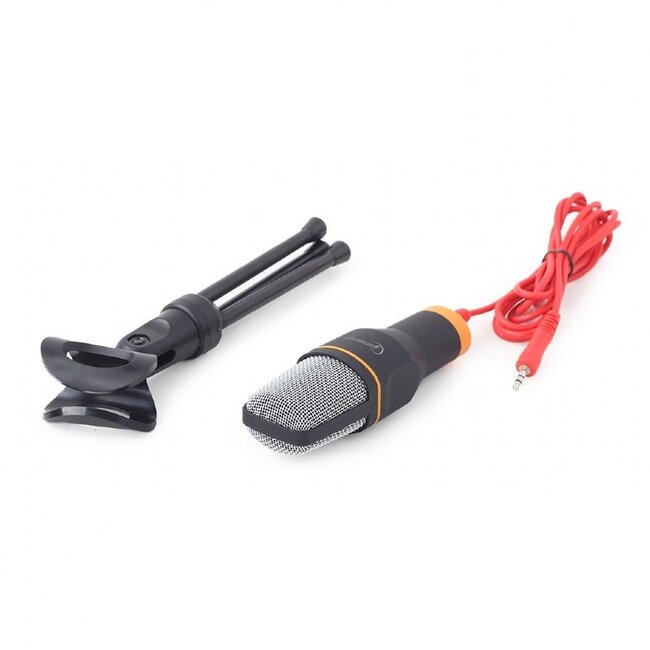 Gembird condensator microfoon met tripod standaard - 1x 3,5mm Jack / zwart - 1,2 meter