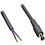 DC plug (m) 5,5 x 2,5mm stroomkabel met open einde - max. 7A / zwart - 2 meter