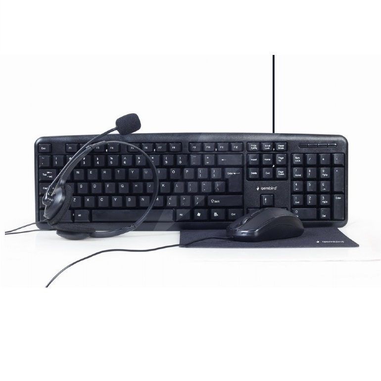 Gembird KBS-UO4-01 toetsenbord USB QWERTY Amerikaans Engels Zwart