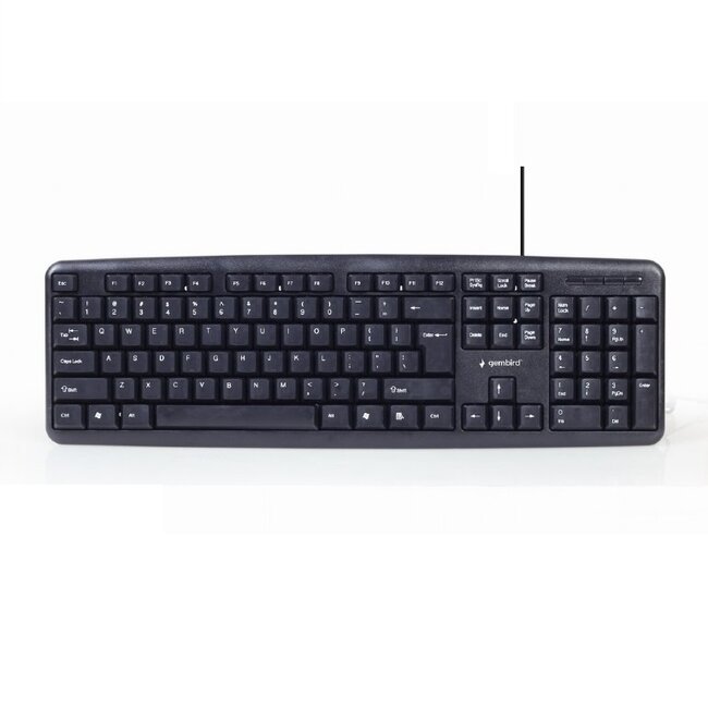 Gembird 4-in-1 desktop set - USB toetsenbord, muis, headset en muismat / zwart