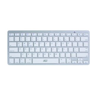 ACT ACT portable multimedia Bluetooth toetsenbord - QWERTY (US) / zilver/wit