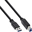 USB-A naar USB-B kabel - USB3.0 - tot 2A / zwart - 1,5 meter