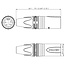 Neutrik NC4MXX XLR 4-pins (m) connector / zwart/grijs