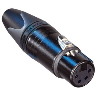 Neutrik Neutrik NC4FXX-B XLR 4-pins (v) connector - verguld / zwart