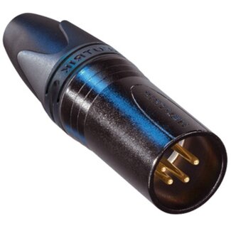 Neutrik Neutrik NC4MXX-B XLR 4-pins (m) connector - verguld / zwart