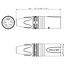 Neutrik NC4MXX-B XLR 4-pins (m) connector - verguld / zwart