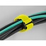 Klittenband kabelbinders met gesp en ring 280 x 38mm / geel (3 stuks)