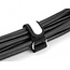 Klittenband kabelbinders met gesp en label 127 x 20mm / zwart (5 stuks)