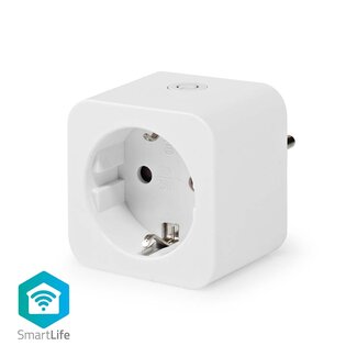 Nedis Nedis SmartLife Wi-Fi smart plug met stroommeter en schakelaar - 1 contact - max. 16A / wit