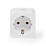 Nedis SmartLife Wi-Fi smart plug met stroommeter en schakelaar - 1 contact - max. 16A / wit