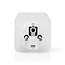 Nedis SmartLife Wi-Fi smart plug met stroommeter en schakelaar - 1 contact - max. 16A / wit