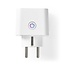 Nedis SmartLife Wi-Fi smart plug met stroommeter en schakelaar - 1 contact - max. 16A / wit