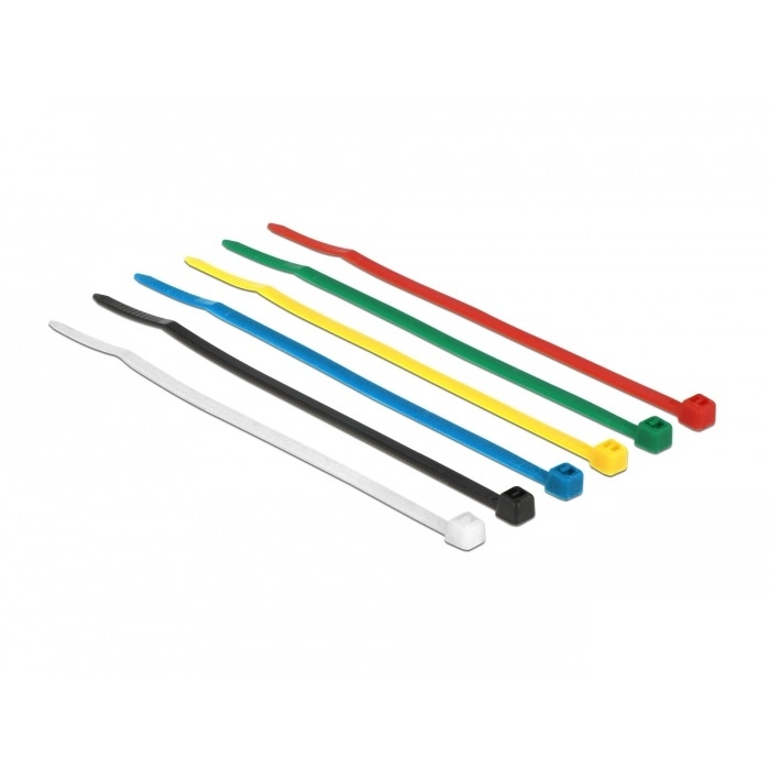 Kabelbinder Delock 100mm 100Stk farbig