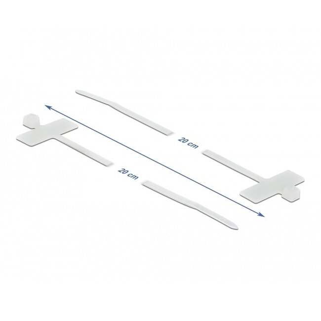 Tie-wraps 200 x 2,5mm / transparant - met label (100 stuks)
