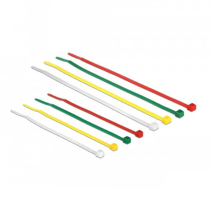 Tie-wraps 100 x 2,5mm + 200 x 3,6mm / diverse kleuren (200 stuks)