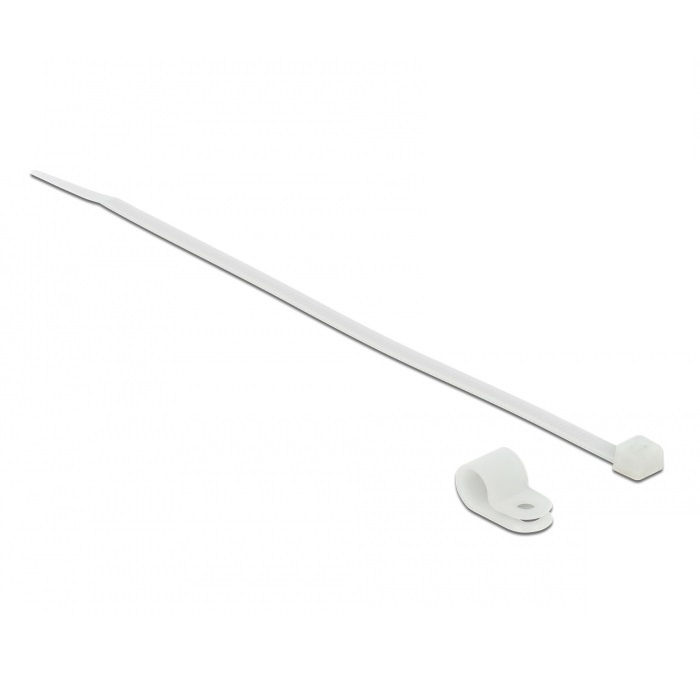 Tie-wraps 250 x 3,6mm (10 stuks) met montageklem (10 stuks) / transparant