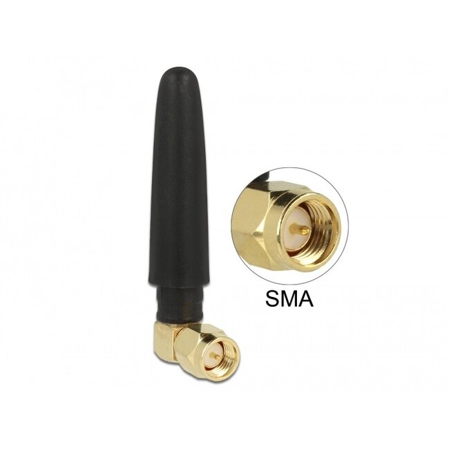 WLAN WiFi 4 2.4 GHz antenne - omnidirectioneel - SMA (m) - 2 dBi / zwart