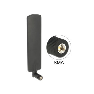 DeLOCK LTE (4G) antenne - omnidirectioneel - SMA (m) - 2 dBi / zwart