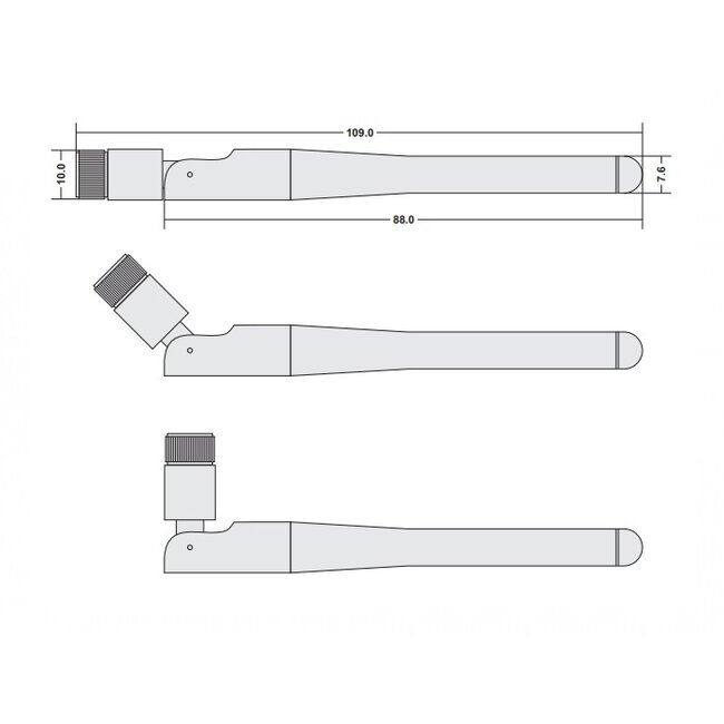 5G antenne - omnidirectioneel - SMA (m) - -1,0-4,5 dBi / zwart
