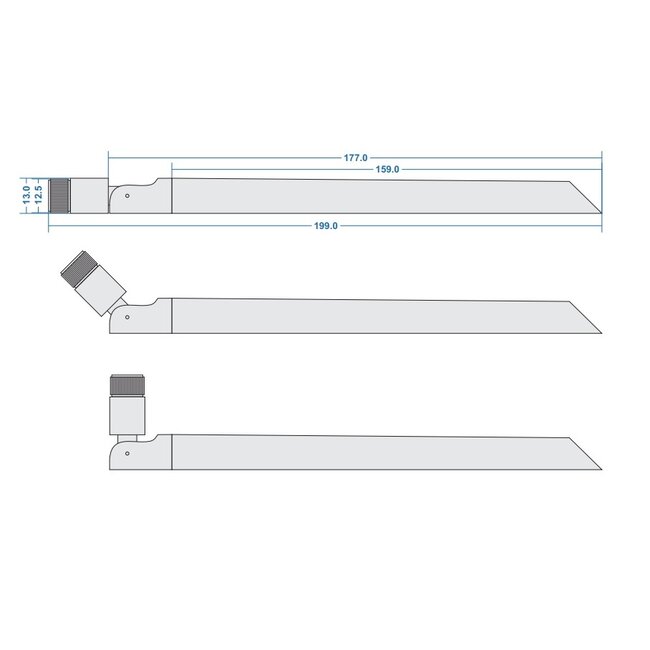 5G antenne - omnidirectioneel - SMA (m) - 5 dBi / zwart