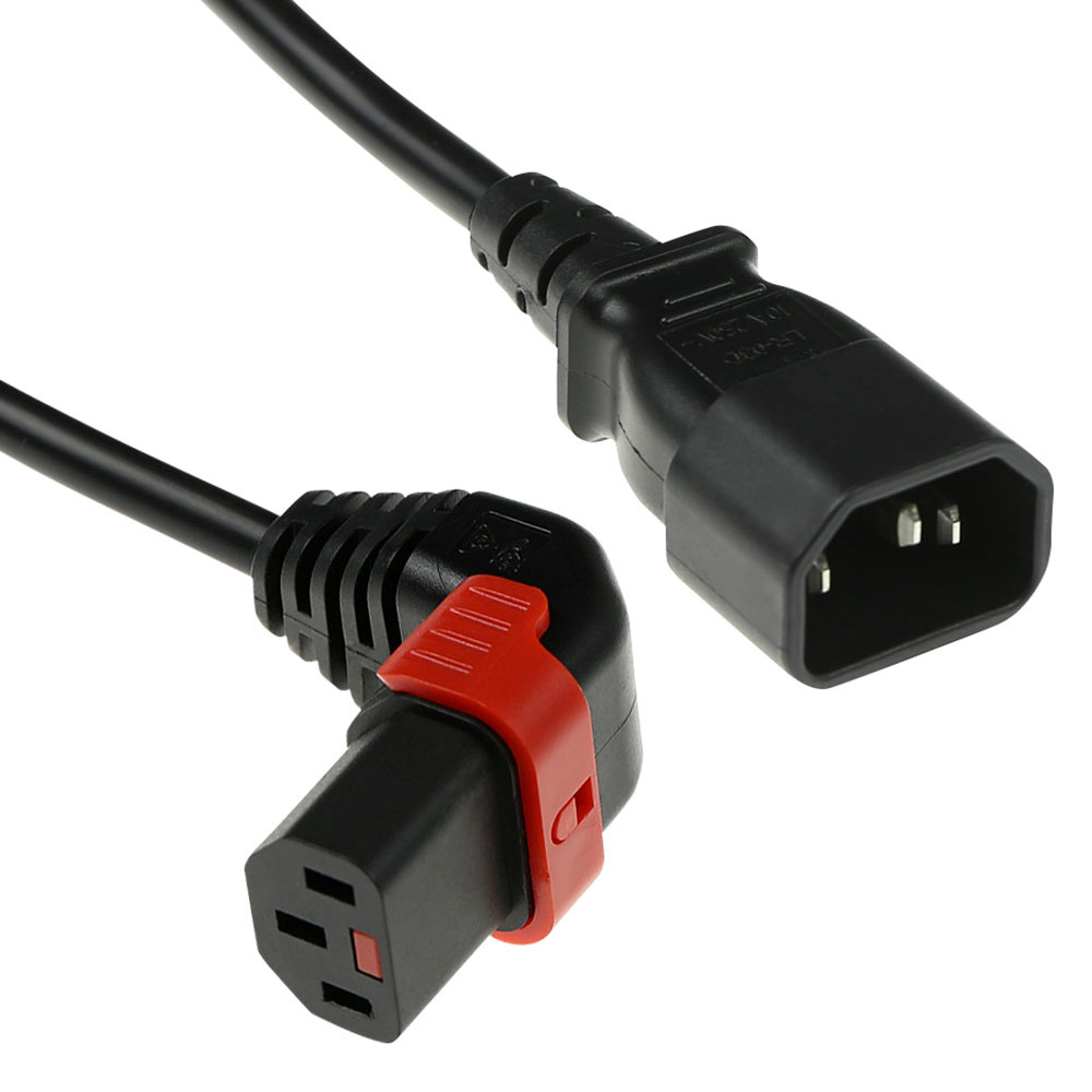 IEC LOCK PC2051 electriciteitssnoer Zwart 3 m C14 stekker C13 stekker