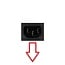 C13 (haaks/beneden met IEC Lock) - C14 stroomkabel voor UPS/PDU - 3x 1.00mm / zwart - 1 meter