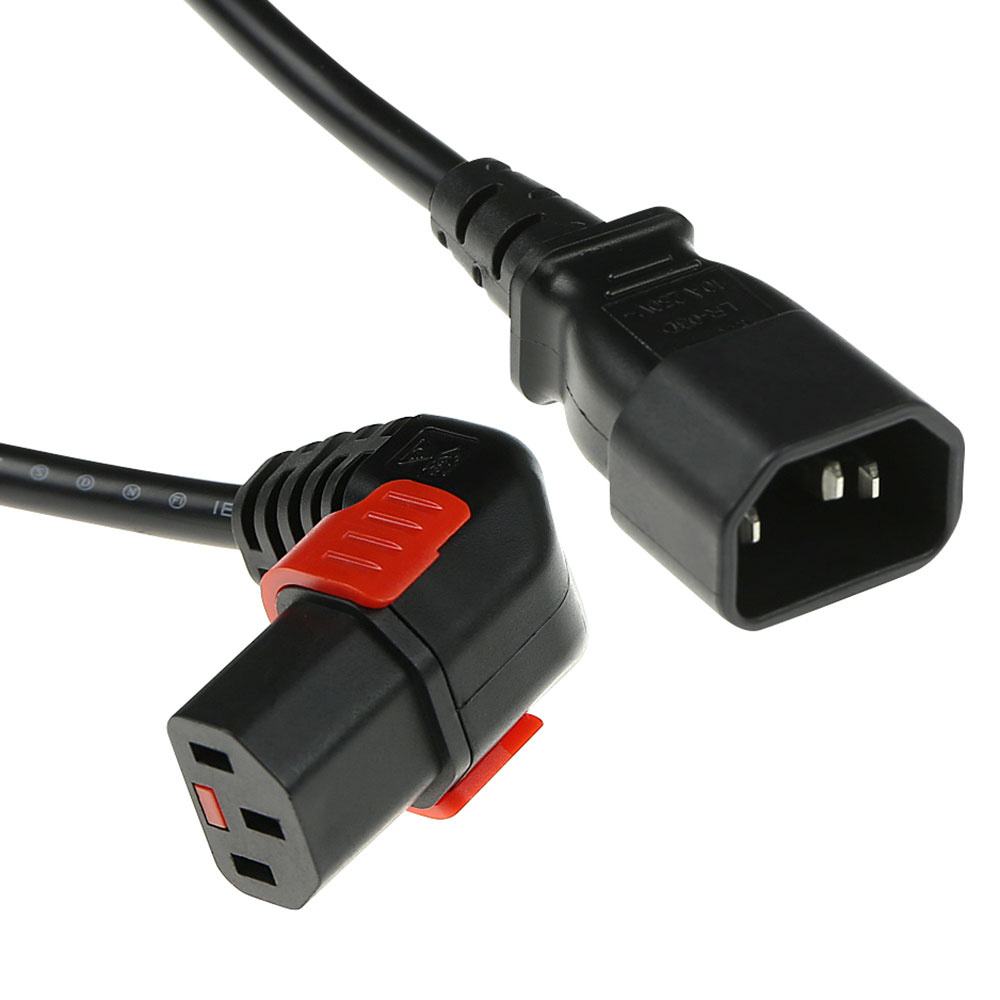 IEC LOCK PC2052 electriciteitssnoer Zwart 3 m C14 stekker C13 stekker