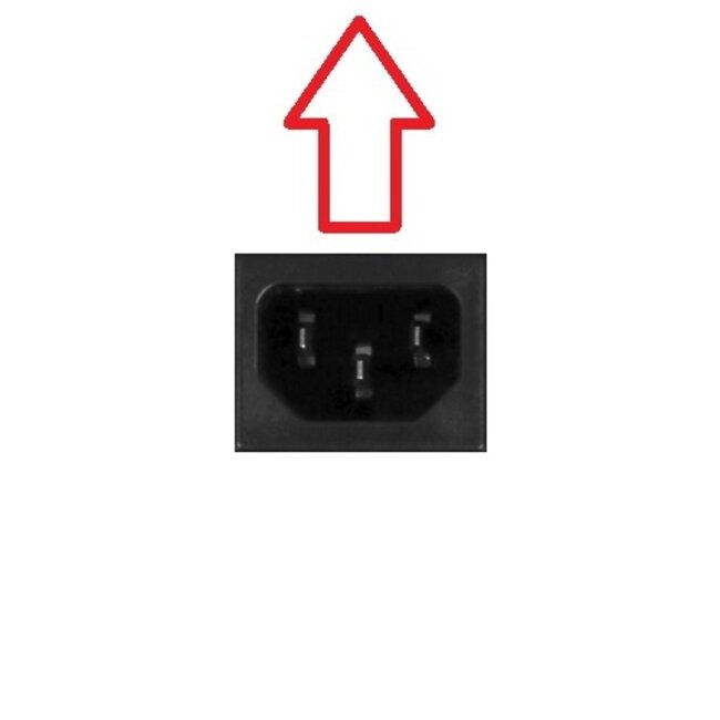 C13 (haaks/boven met IEC Lock) - C14 stroomkabel voor UPS/PDU - 3x 1.00mm / zwart - 3 meter