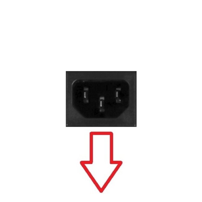C13 (haaks/beneden met IEC Lock) - C14 stroomkabel voor UPS/PDU - 3x 1.00mm / zwart - 2 meter