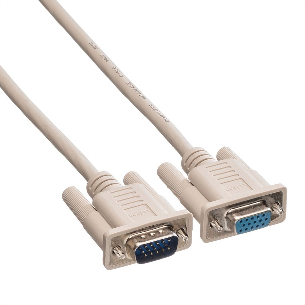 ROLINE VGA kabel HD15 M/F, 6 m