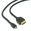Micro HDMI - HDMI kabel - versie 2.0 (4K 60Hz) - verguld / zwart - 0,50 meter