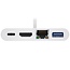 Goobay USB-C naar HDMI 4K 30Hz, USB-A, USB-C PD 60W en RJ45 adapter / wit - 0,15 meter