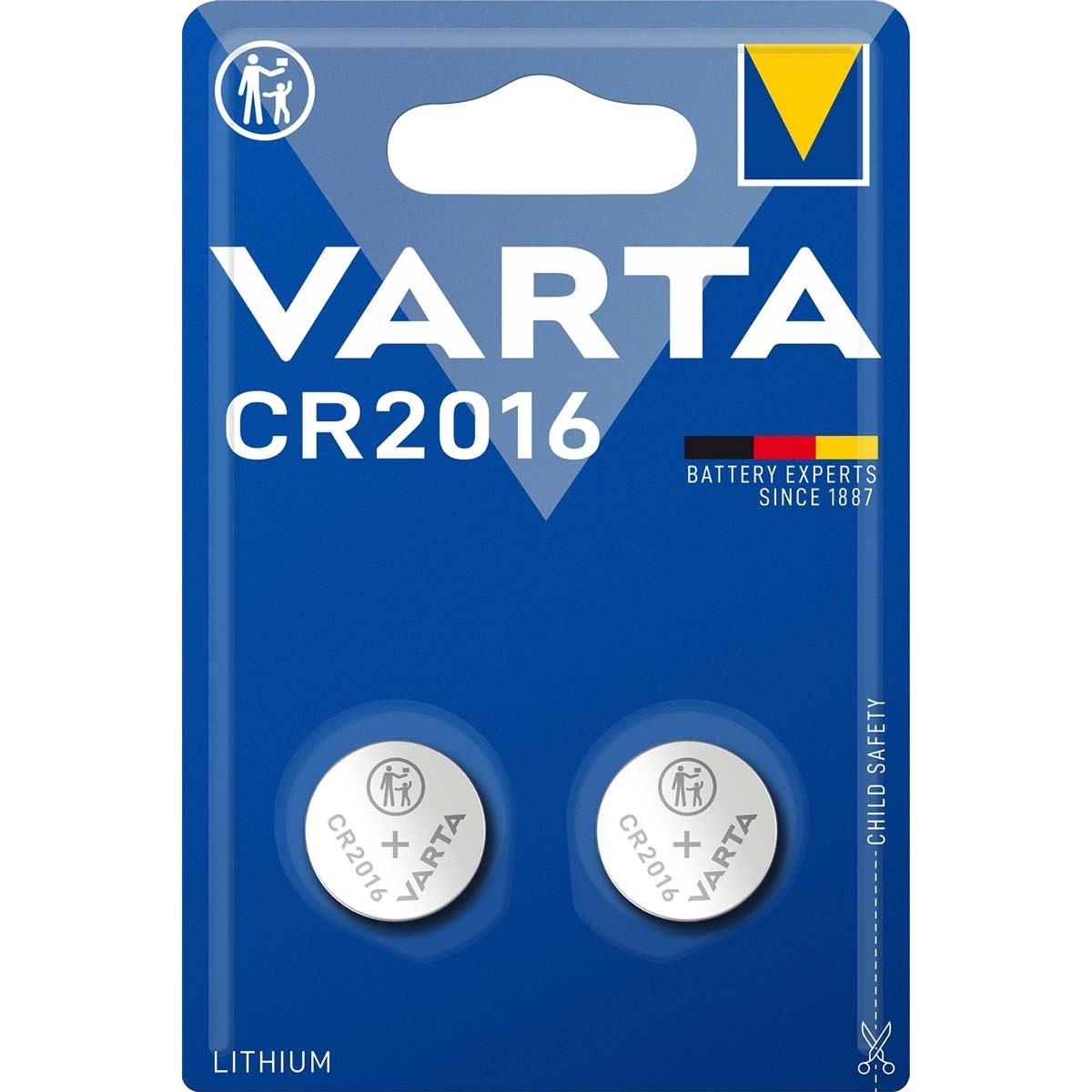 CR 2016 Bli.2 (10 Stück) - Battery Button cell 90mAh 3V CR 2016 Bli.2