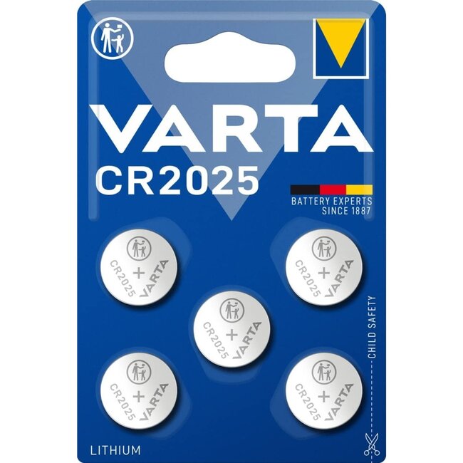 Varta CR2025 Lithium knoopcel-batterij / 5 stuks