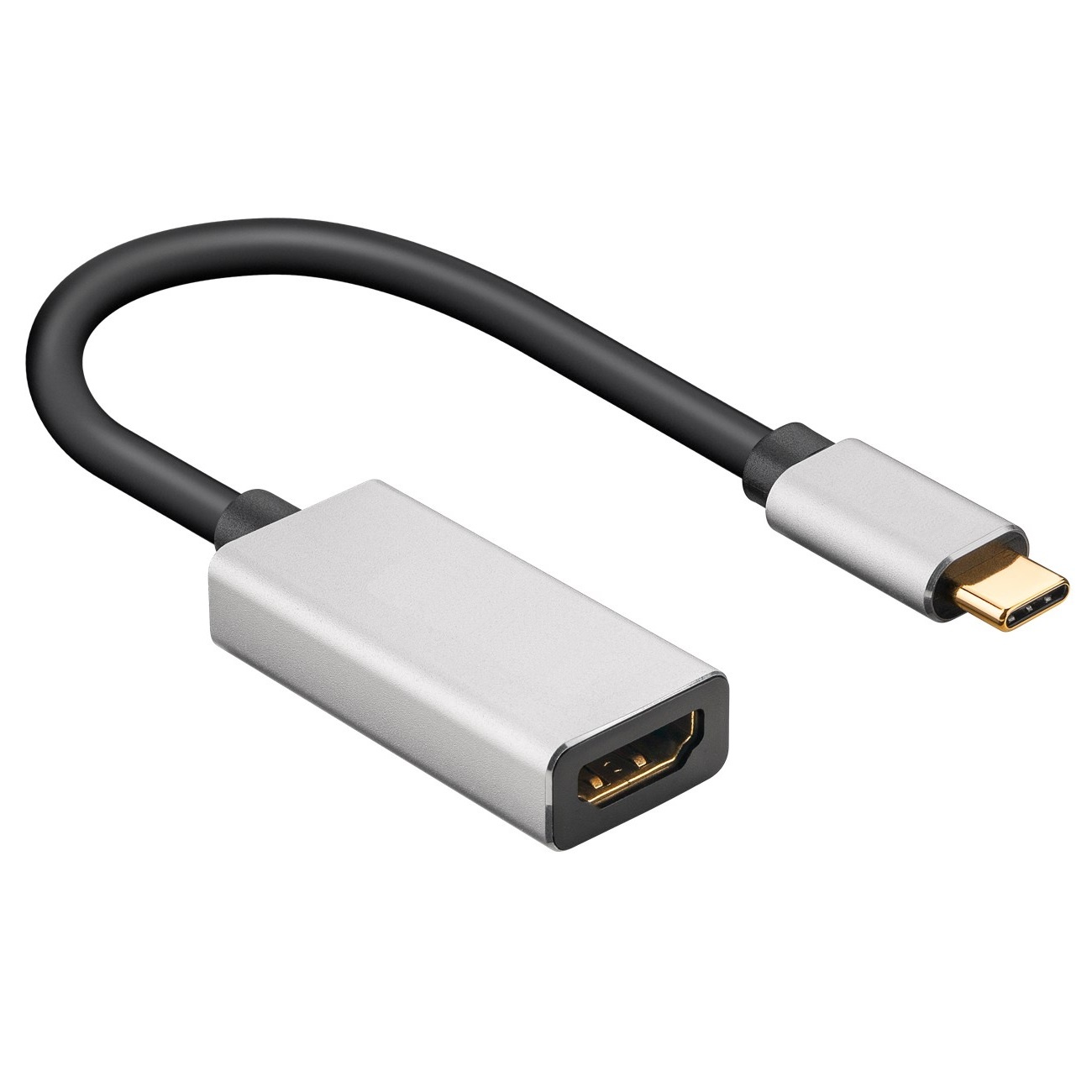 USB-C naar HDMI adapter - DP 1.3 / HDMI 2.1 / DP Alt Mode (8K 30Hz) / zwart - 0,15 meter