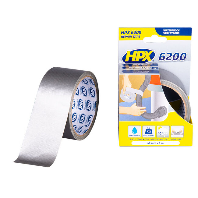 HPX professionele duct tape 48mm / 5m / zilver