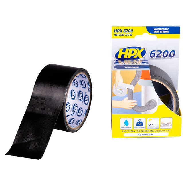 HPX professionele duct tape 48mm / 5m / zwart