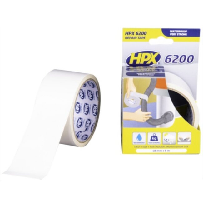 HPX professionele duct tape 48mm / 5m / wit