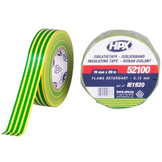 HPX HPX isolatietape 19mm / 20m / geel/groen